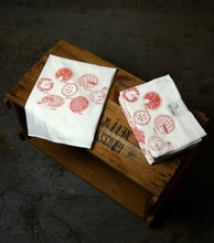 Load image into Gallery viewer, Holiday Pies Tea Towel | kitchen | flour sack | dish towels
