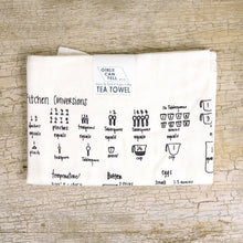 Load image into Gallery viewer, Kitchen Measurements Tea Towel | kitchen | flour sack | dish
